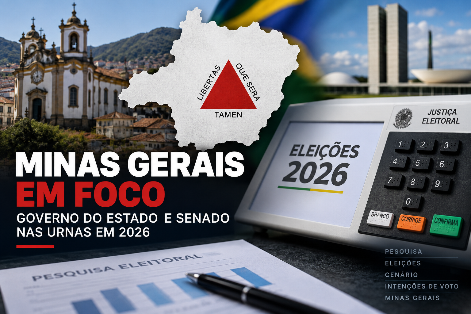 Pesquisa Quaest para Governo de Minas e Senado sai nesta quarta; veja o que está em jogo